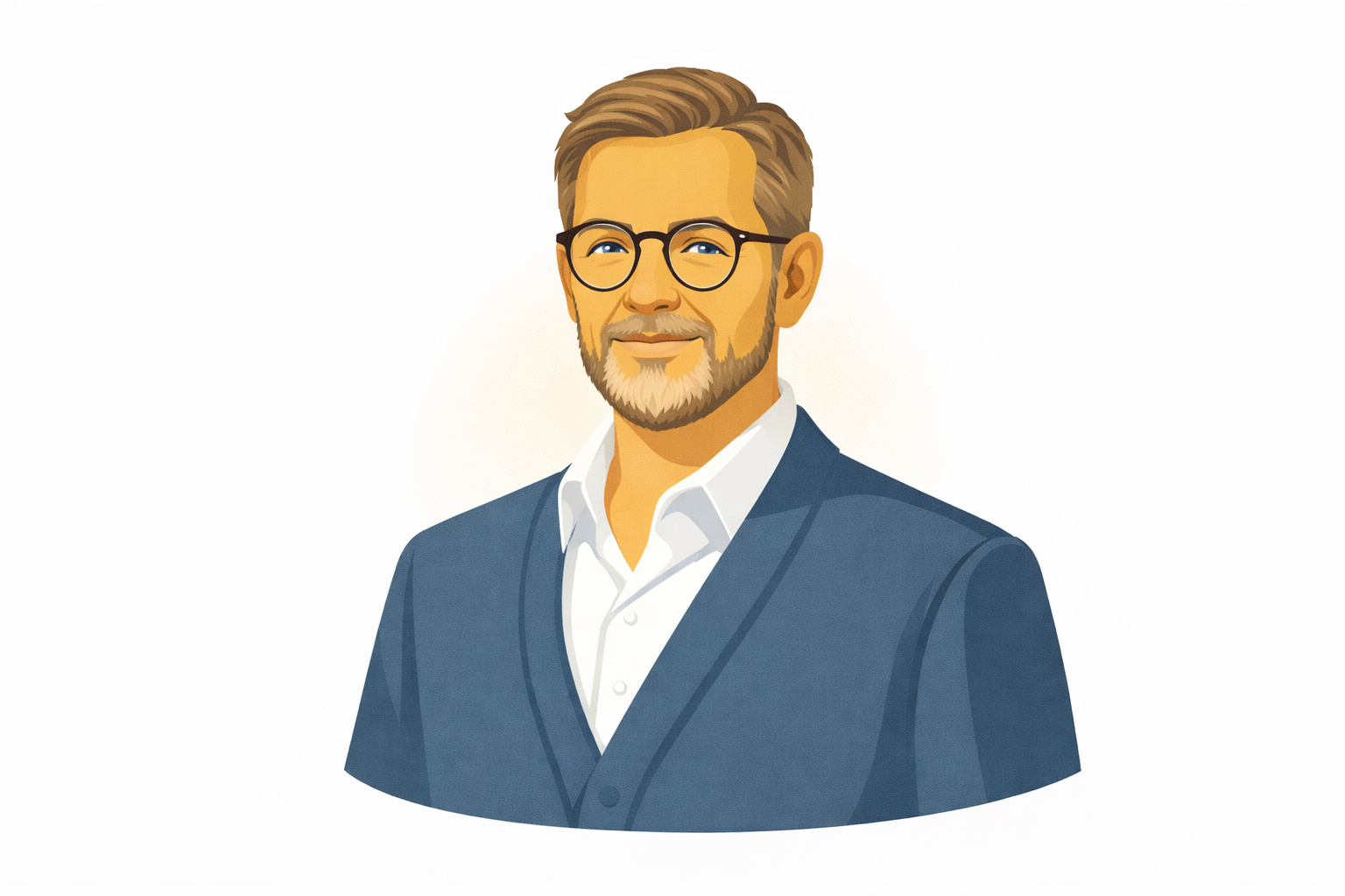Illustrated portrait of Peter Stahl, Partner